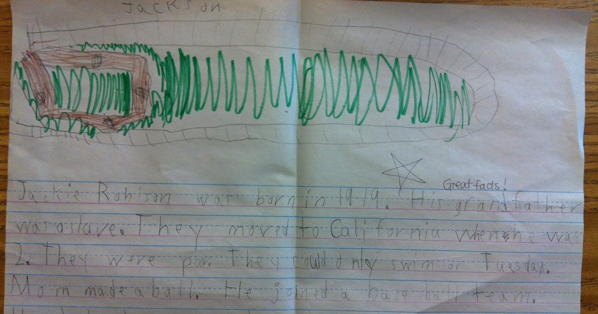 Mrs. Hannah's First Grade Class: Jackie Robinson