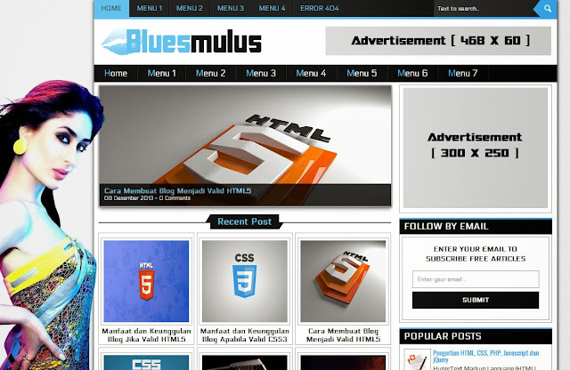 Bluesmulus Blogger Template