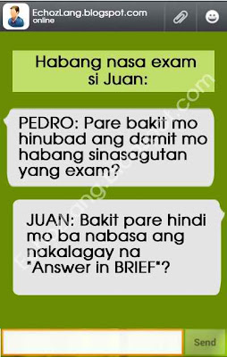 Habang nasa exam si Juan: Answer in Brief