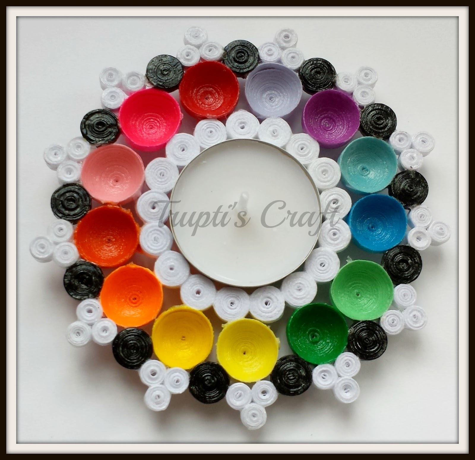 Trupti's Craft Multi Purpose Multi Color Paper Quilling Tea Light