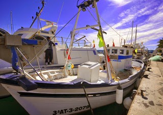 Vissersboten in de haven van Moraira
