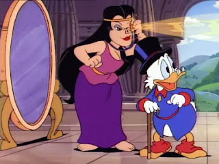 Animated Circe with Scrooge McDuck from Ducktales