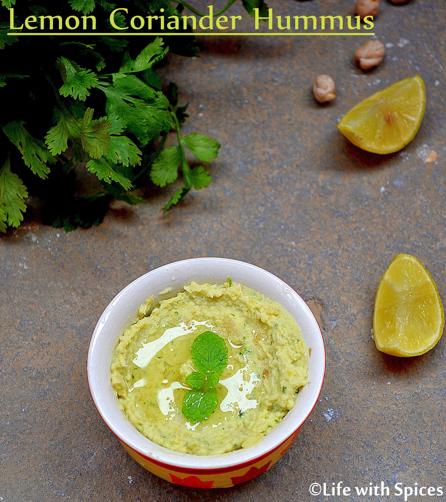 Life with spices LEMON CORIANDER HUMMUS N QUICK SANDWICH