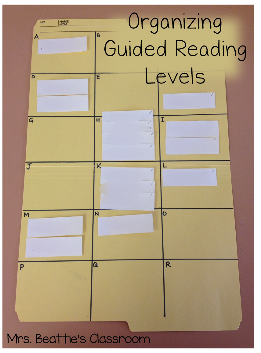 Organizing Reading Levels Mrs. Beattie's Classroom