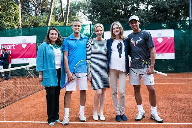 Princess Charlene attended a tennis tournament which was organized for Natalia Vodianova