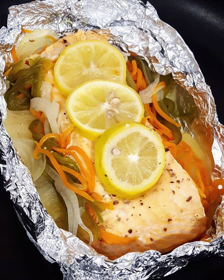 Toi en la Cocina Receta Salmón Rosado en Papillote