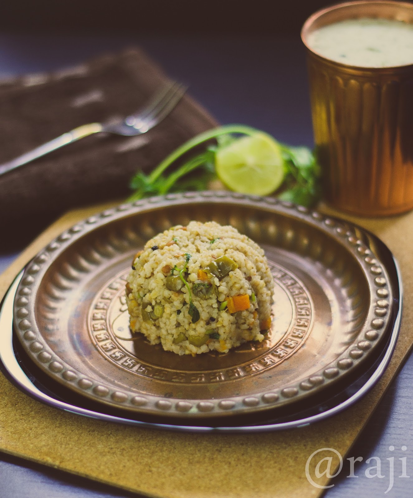Vegetarian Tastebuds Barley Grits Upma/ Barley Grits Savory Porridge