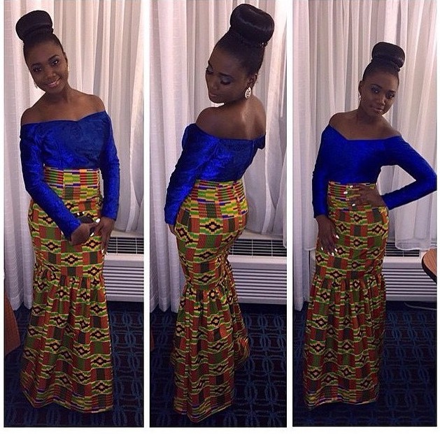 Ghana Kante Fittest Long Skirt Styles DeZango Fashion Zone