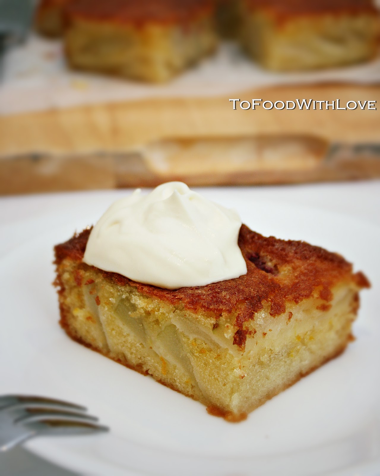 To Food with Love Pear and Raspberry Cake