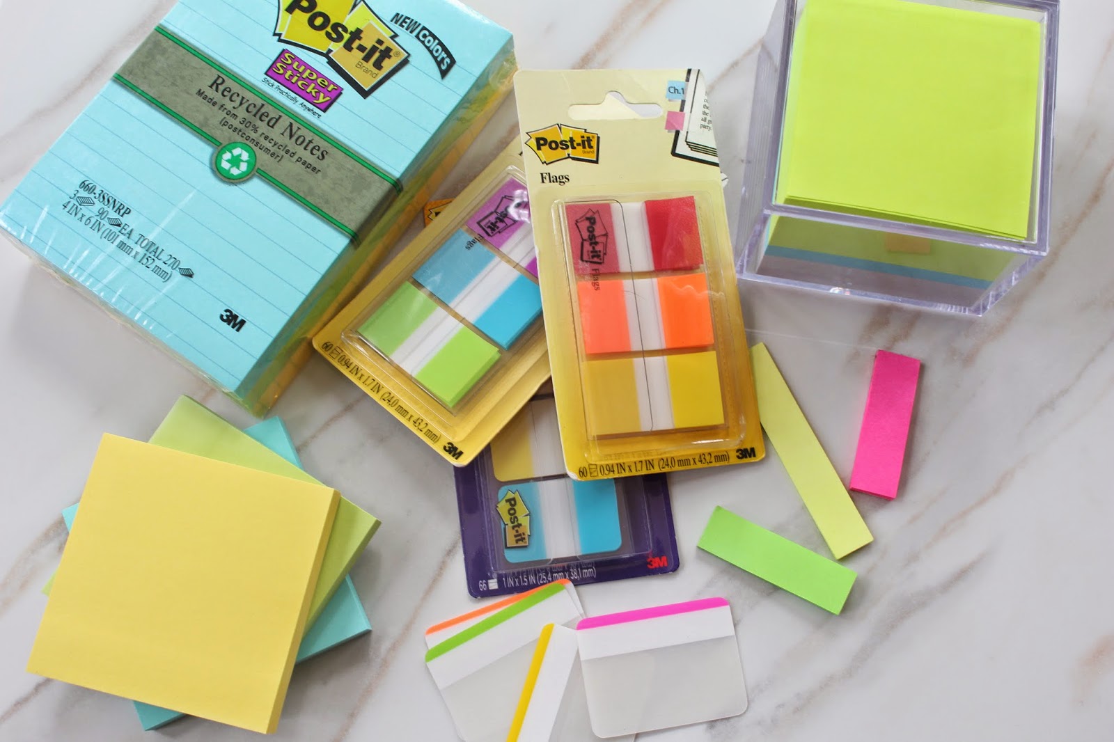 Post-it Super Sticky Recycled Notes 660-3SSNRP, 4 in x 6 in (101