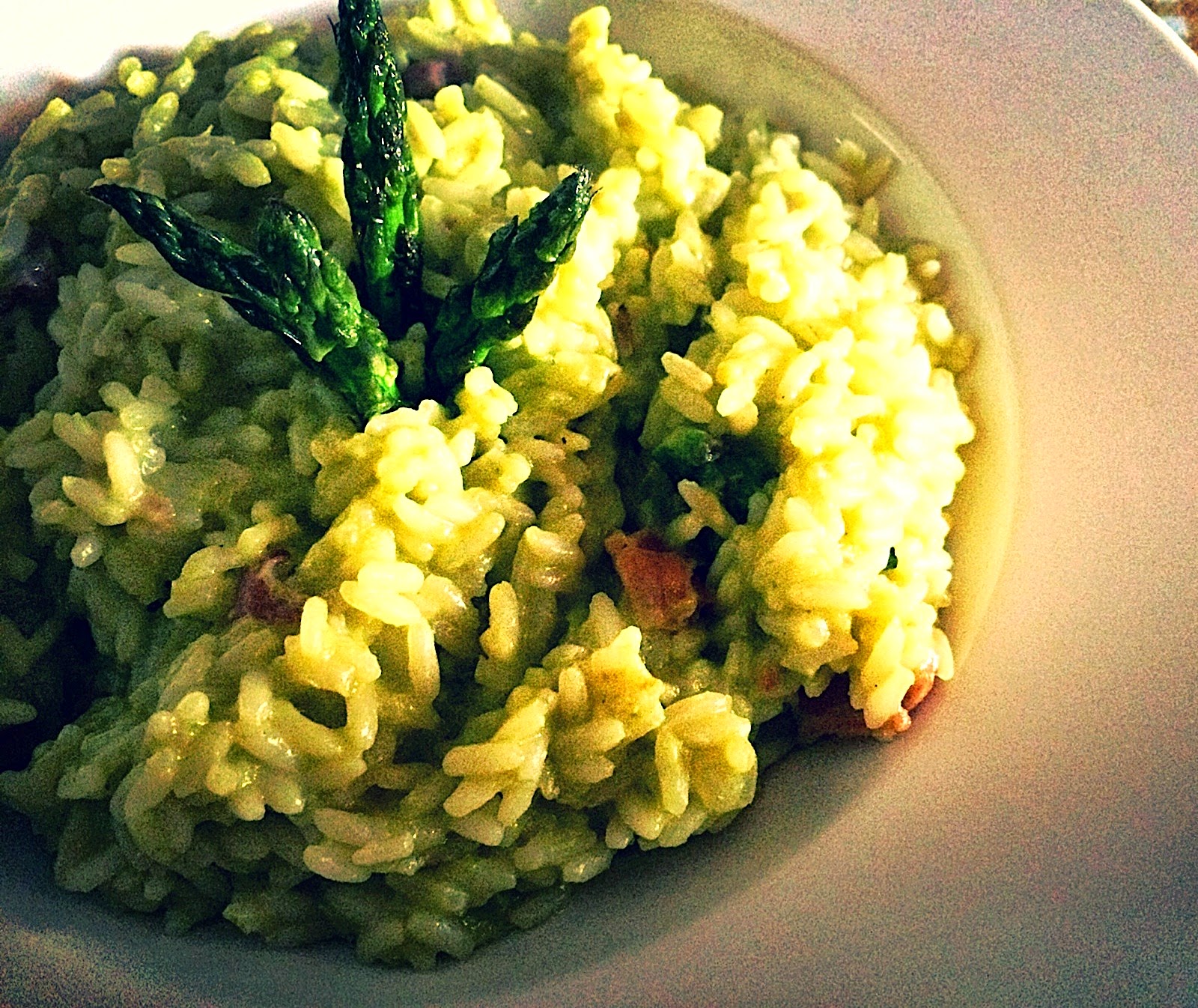 Risotto de ibéricos y trigueros al limón