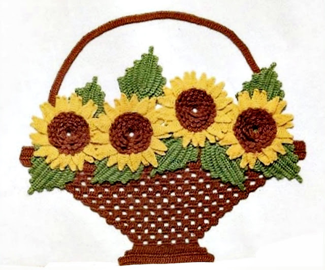 flores em croche passo-a-passo nas cestas com croche com receitas