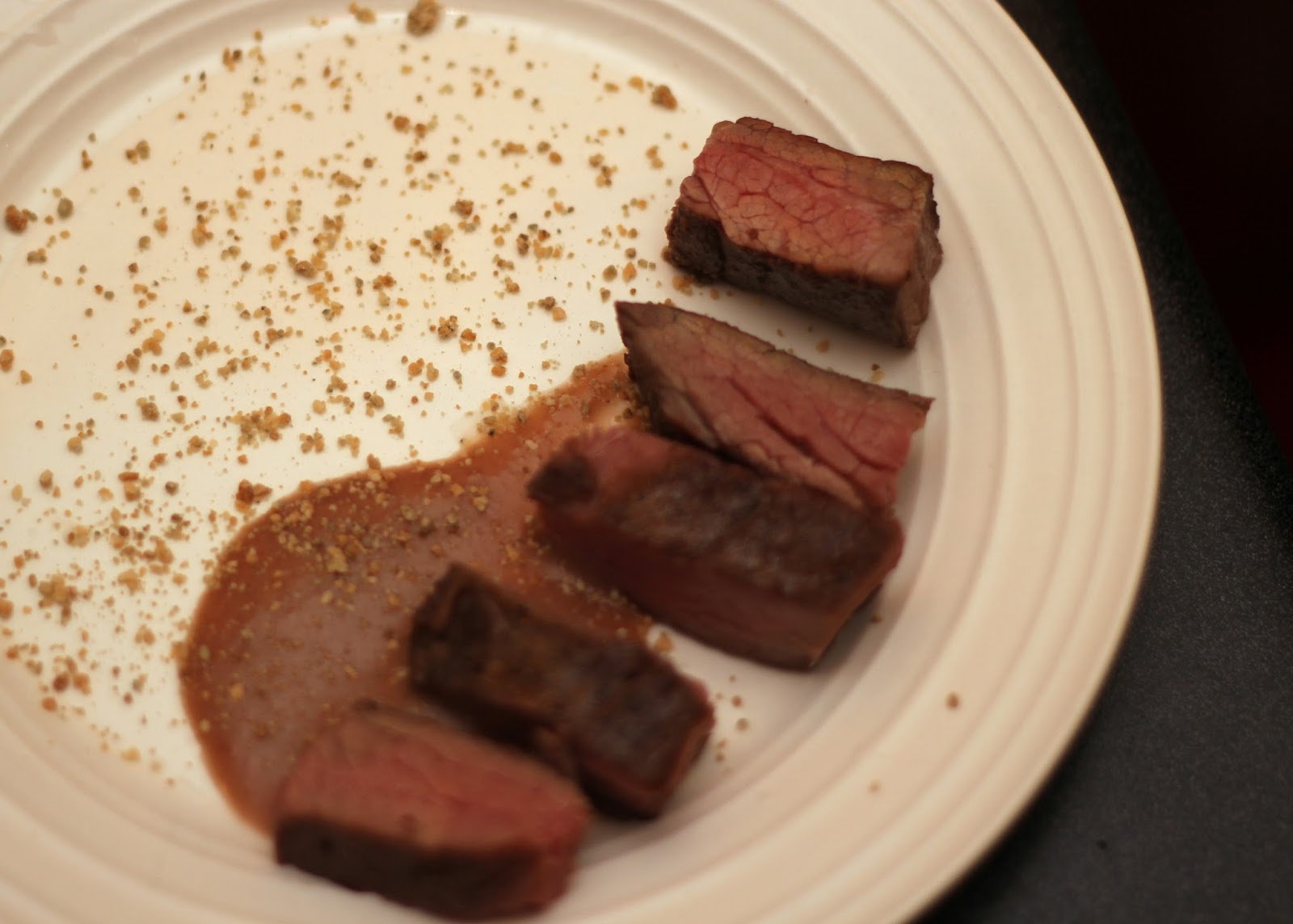 Amateur Omnivore Sousvide Flank Steak with Red Wine Sauce and
