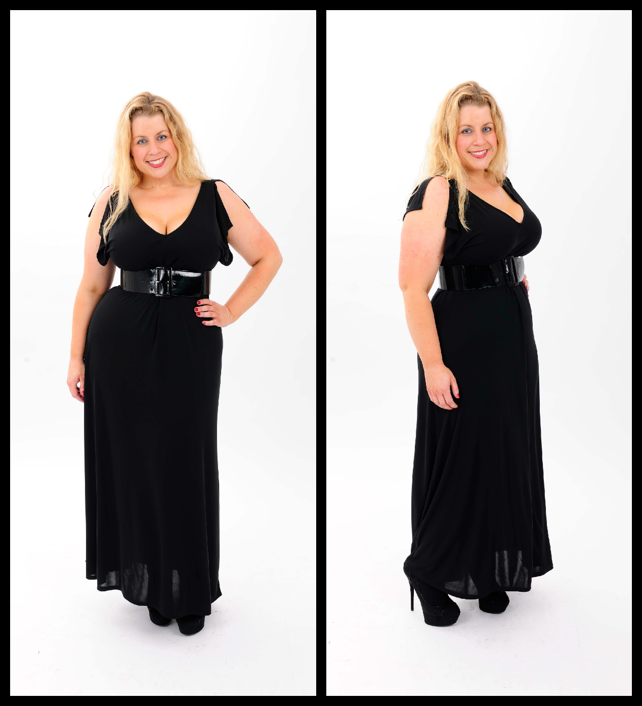evans black maxi dress