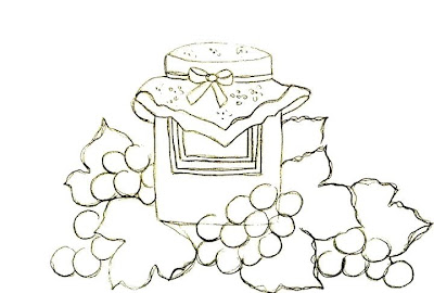 desenho pote de geleia de uva