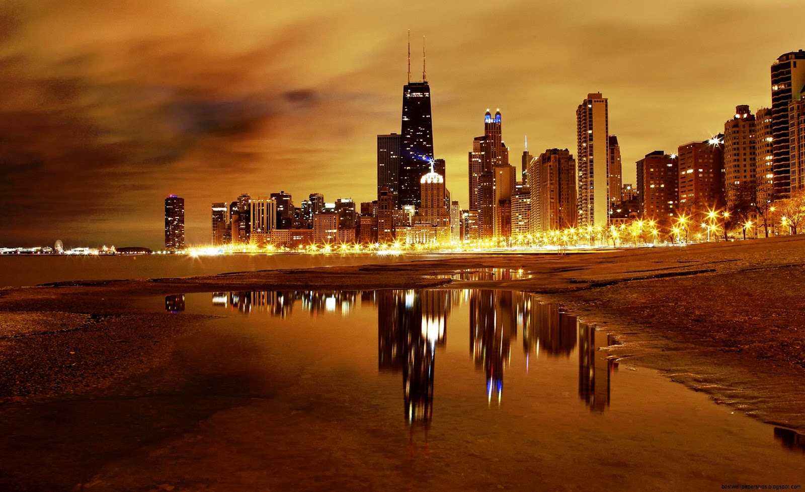 Chicago Night Skyline Chicago Night Skyline