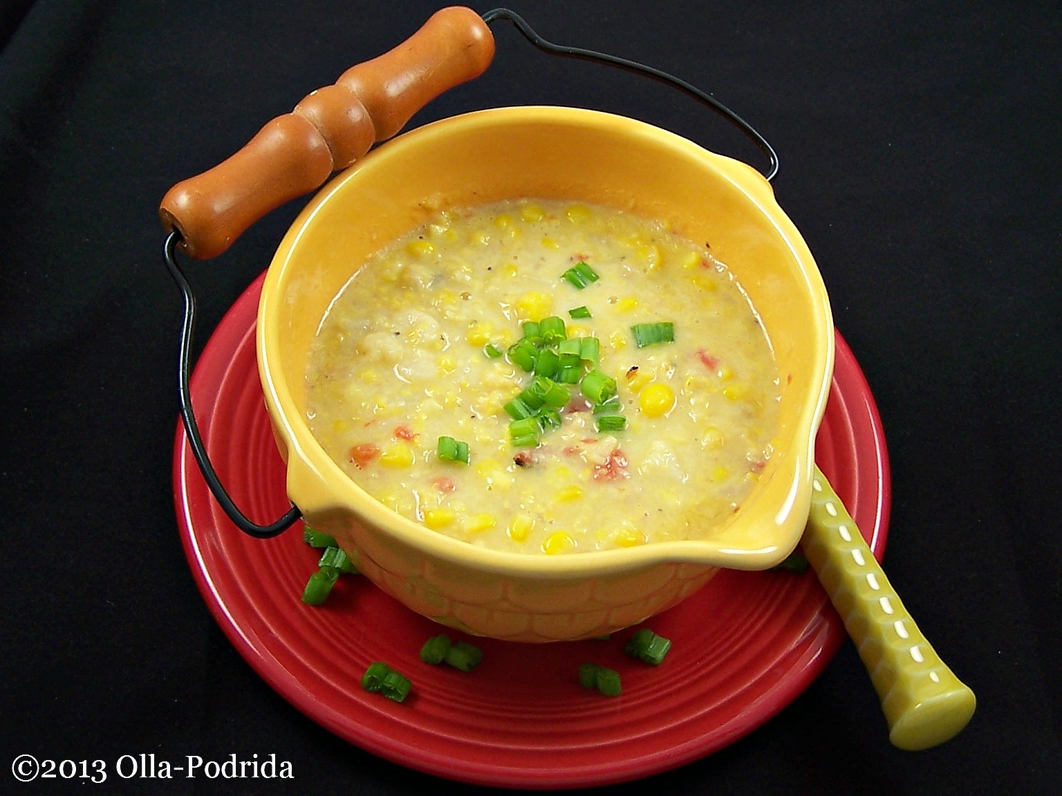 OllaPodrida Corn and Red Bell Pepper Chowder