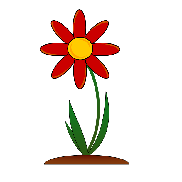 flower clip art - structure