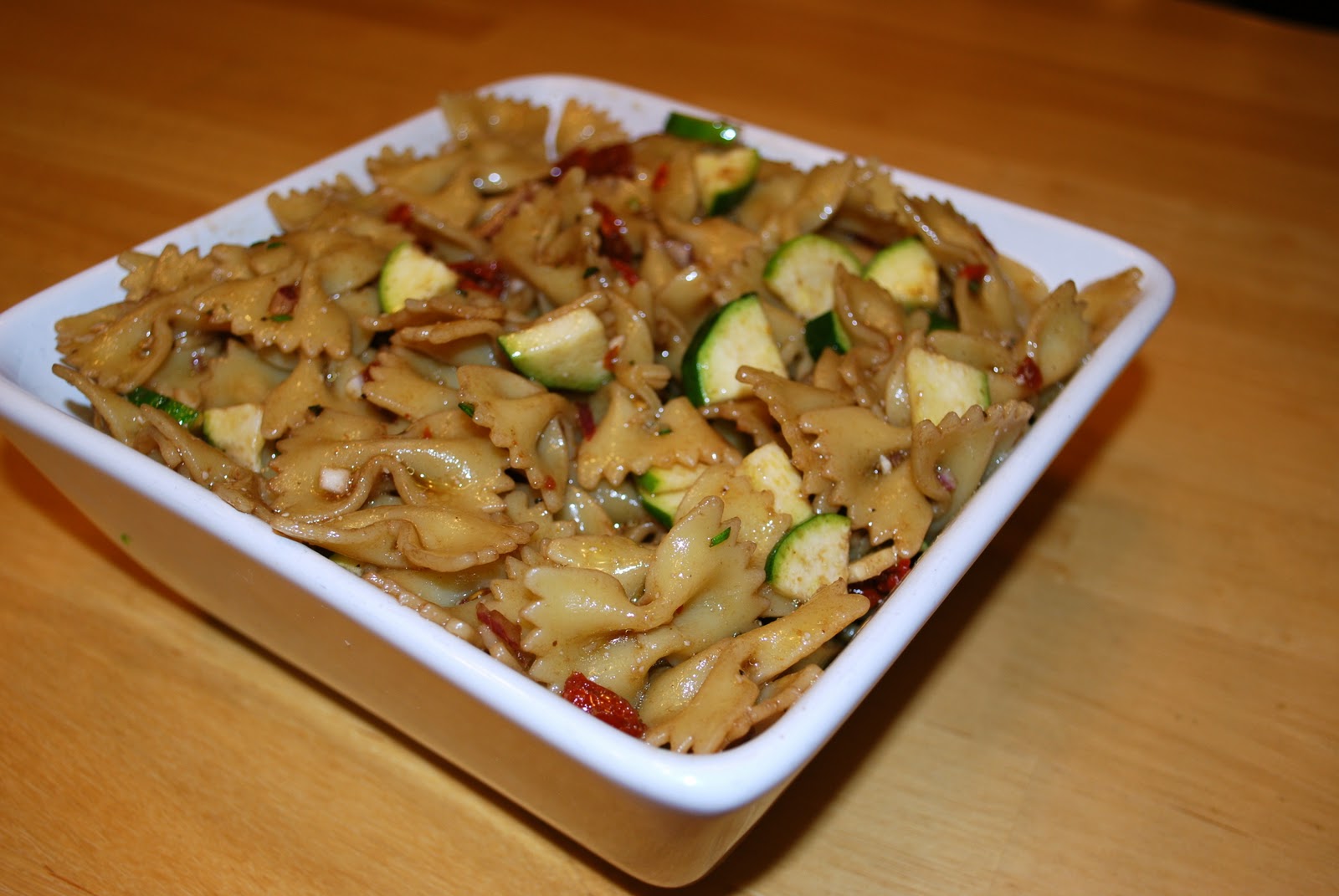 Carrie's Experimental Kitchen Vegetable Pasta Salad with a Pomegranate