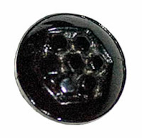 Antique Round Black Glass Molded Buttons Antique Round Black Glass Molded Buttons