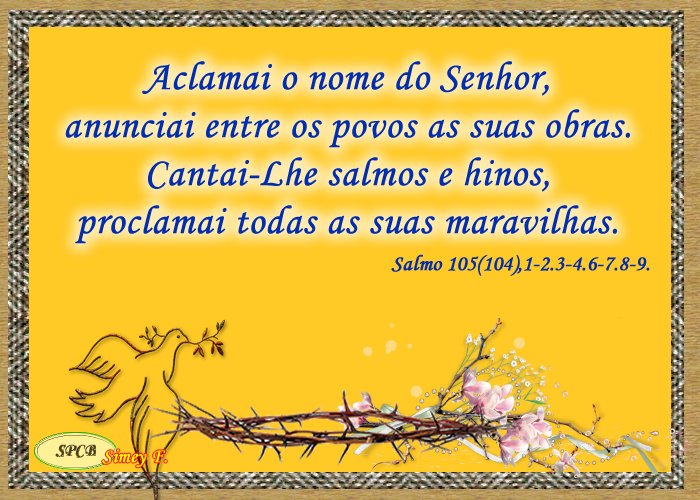 Palavra de Deus: Salmo 105(104),1-2.3-4.6-7.8-9