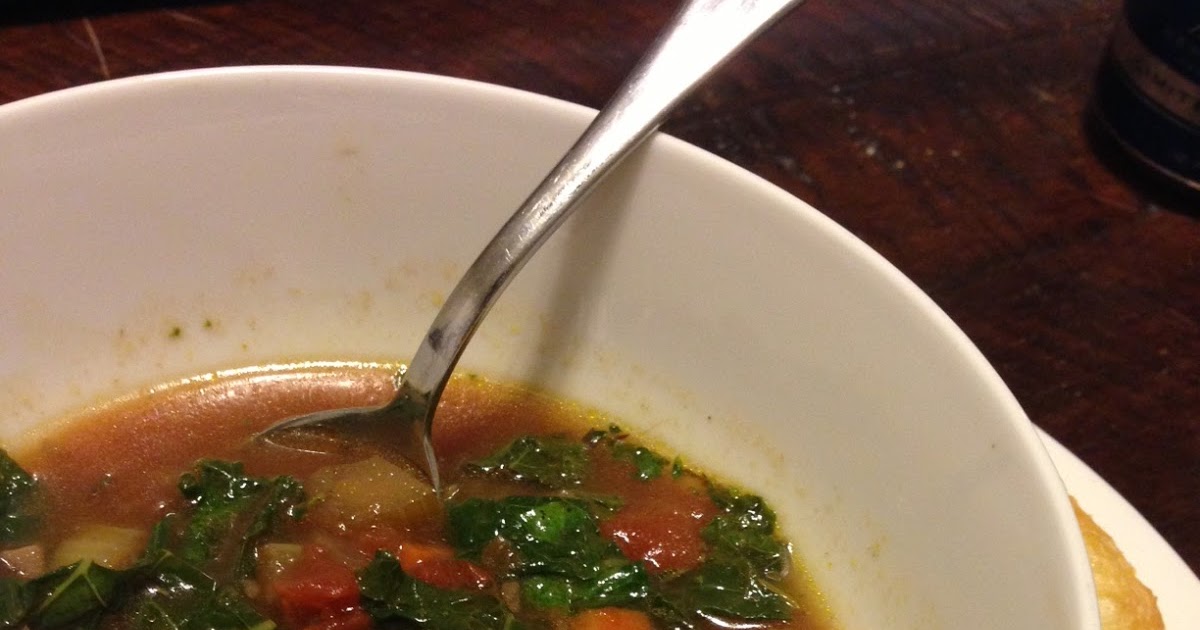 Eat Your Fruits and Veggies! Roasted Tomato & Kale Soup