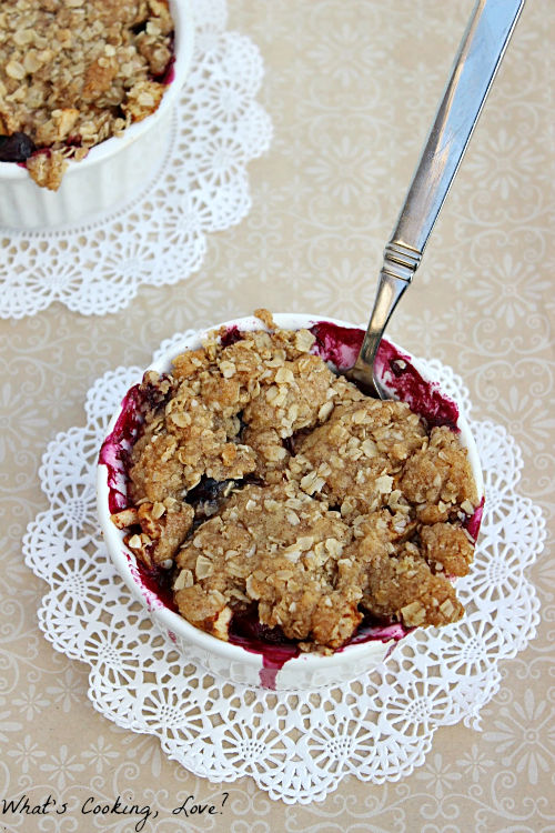 Blueberry Apple Crumble for Two Whats Cooking Love?