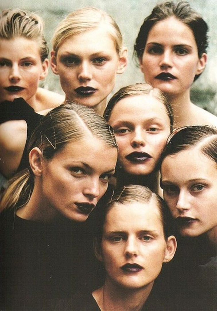 Models, dark lipstick Models, dark lipstick