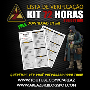 Lista de verificação Kit 72 horas - Bug out Bag