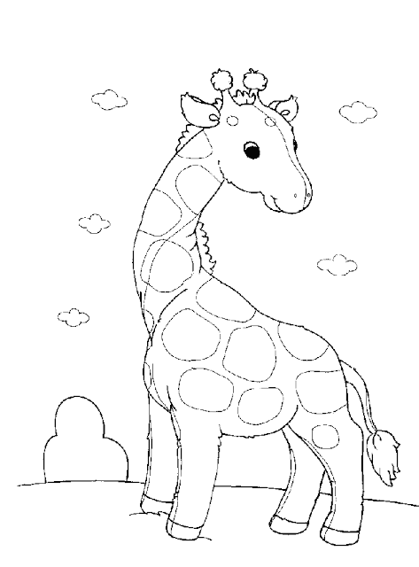 kindergarten coloring pages giraffe