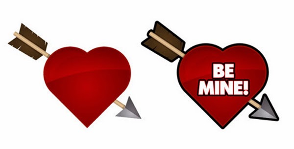 Arrow through a heart icon Arrow through a heart icon