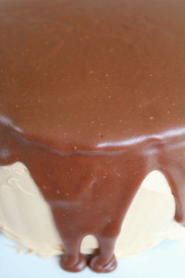 On The Menu Chocolate Fudge Cake With Peanut Butter Frosting And