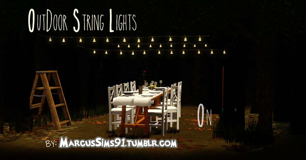 My Sims 3 Blog Outdoor String Lights by Marcussims91