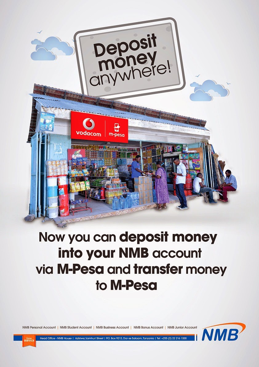 NMB MPESA ,Deposit money anywhere by Mobile MOBILE KWETU