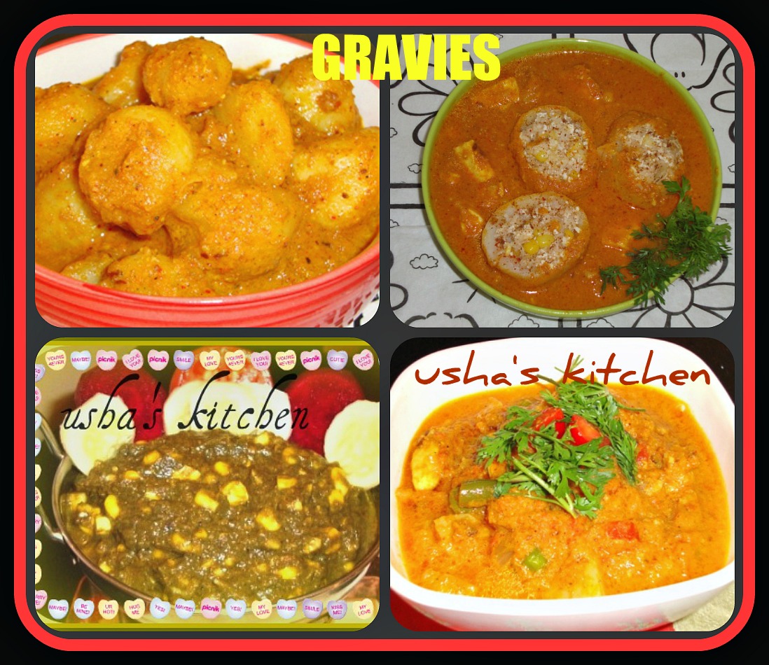 USHA'S KITCHEN The Indian gravies, few simple methods