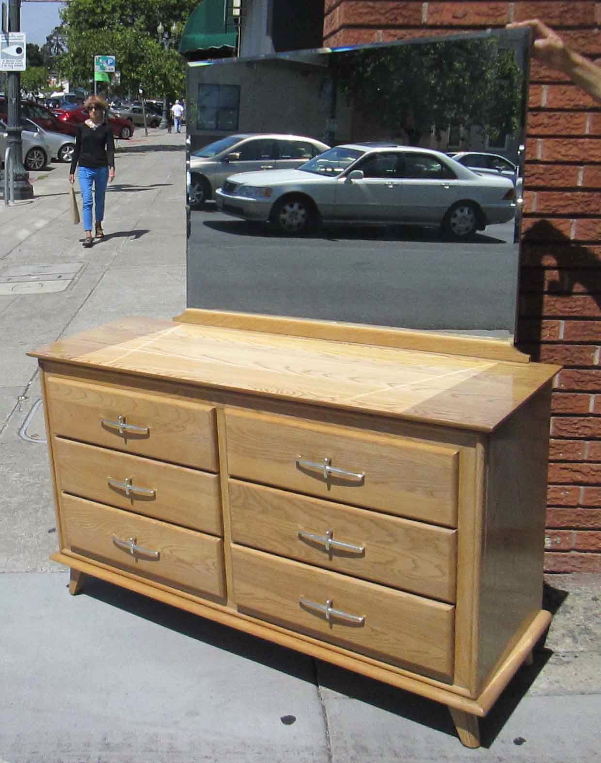 UHURU FURNITURE & COLLECTIBLES SOLD **REDUCED** 6Drawer Dresser with Mirror by LA Period