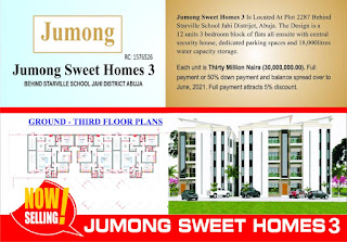 Buy Affordable 3 Bedroom Flats in Jahi Abuja for 30 Million ( Jumong Homes Abuja )