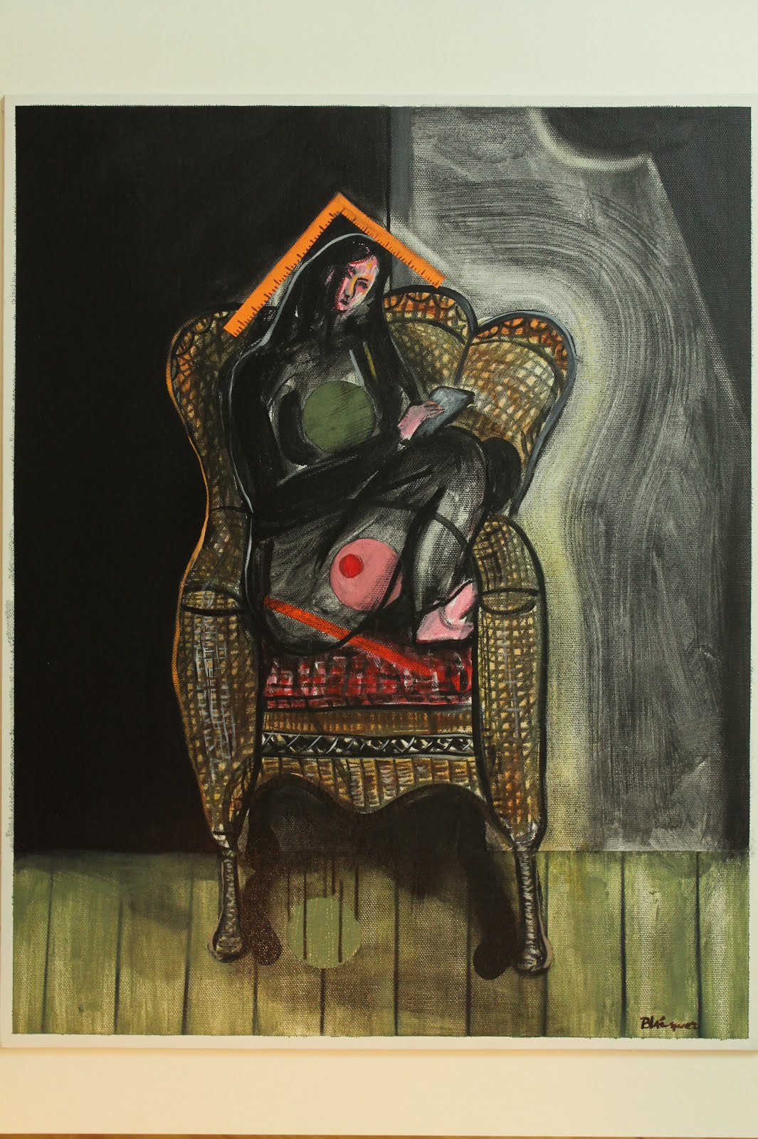 Woman in an armchair