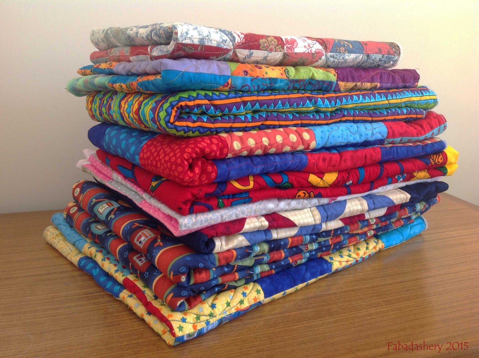 Fabadashery Longarm Quilting Project Linus Quilts October 2015
