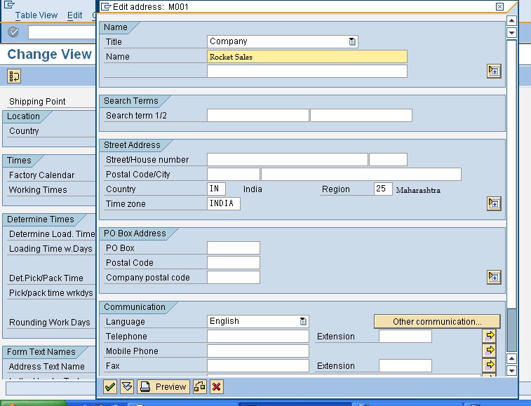 Define Shipping Point in SAP SD
