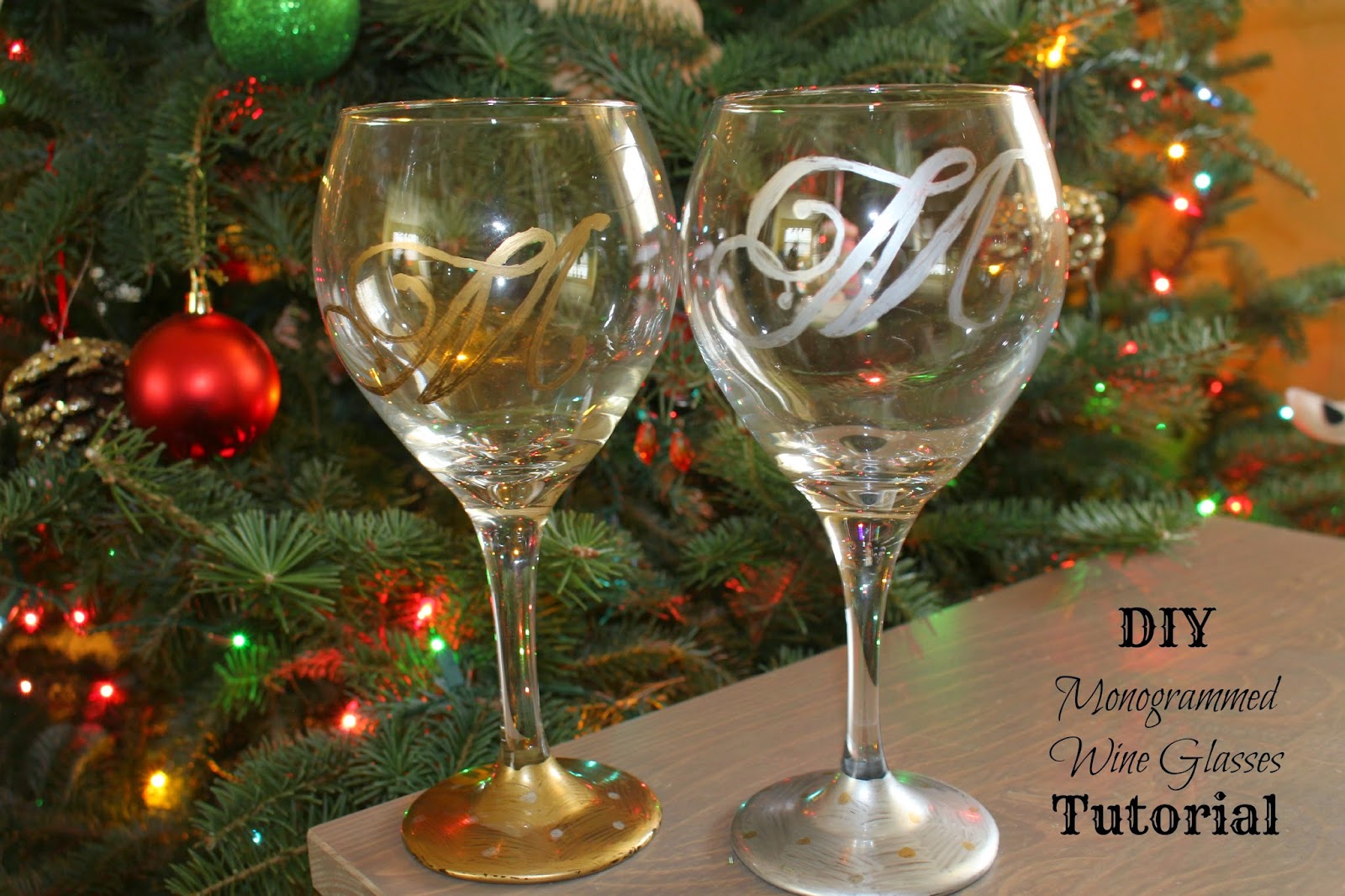 Cousins who Create Sharpie Monogrammed Wine Glasses