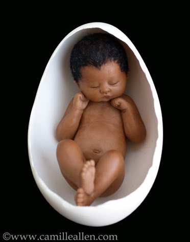 sculpture of baby