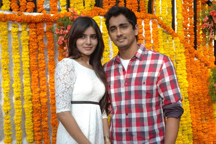 Siddharth And Samantha New Movie Launch Photo Gallery