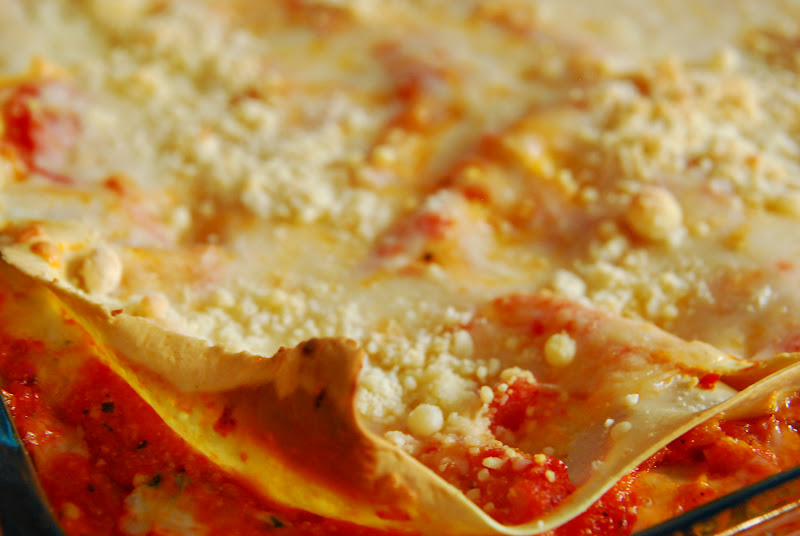 Frugally Foodulgent Rustic Spinach and Marinara Lasagna