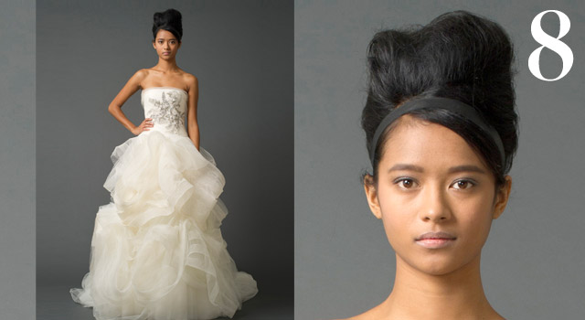This highpouf bridal hairstyle will certainly turn heads as you walk down 