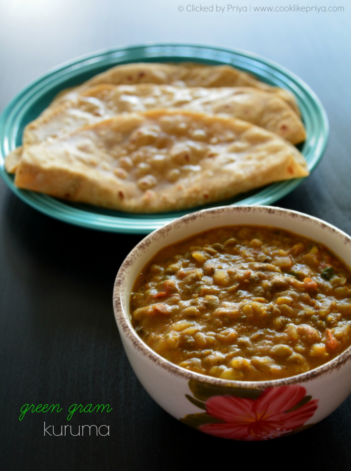 Cook like Priya Green Gram coconut curry chapathi sidedish Pachai