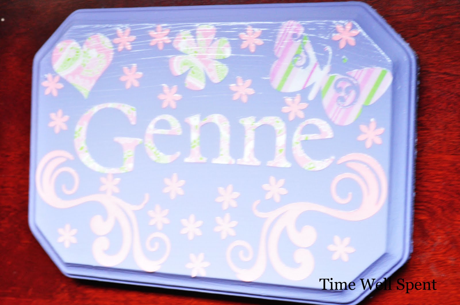 ♥Time Well Spent♥ Personalize Name Plate