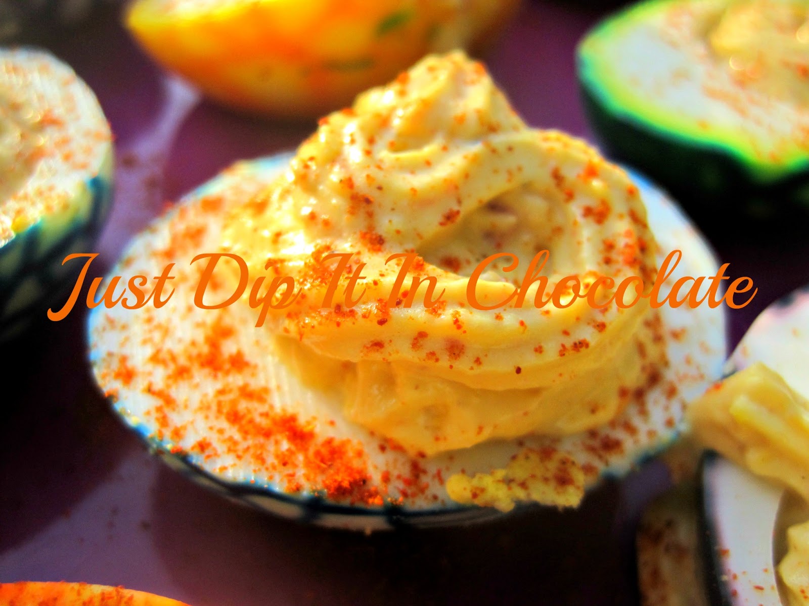 Just Dip It In Chocolate Marbled Deviled Eggs