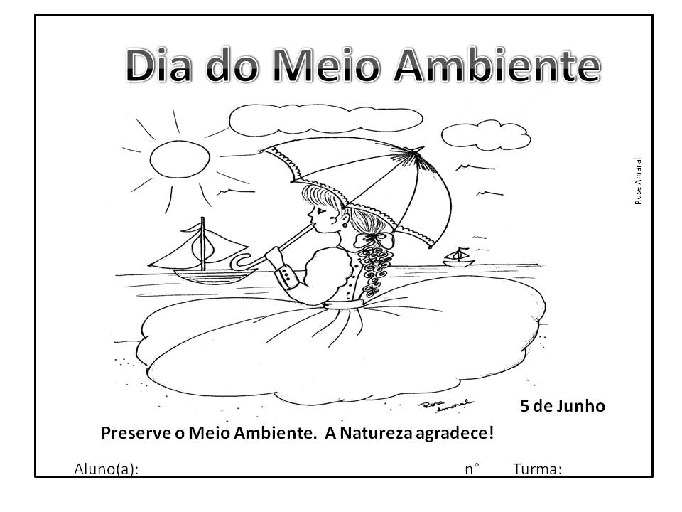 Rose Amarartes Dia Do Meio Ambiente Para Colorir Desenho Do Meio Ambiente Para Colorir