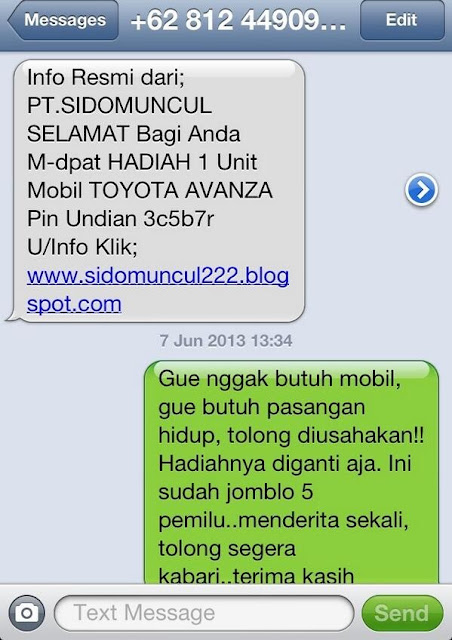 Beberapa Modus SMS Penipuan Dan Cara Mengatasinya Dengan Unik